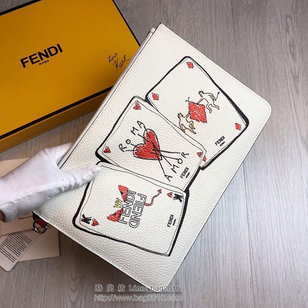 FENDI最新款手包 原單品質 進口小牛皮 小怪獸 芬迪手拿包 logo皮信封手包  fdz2124